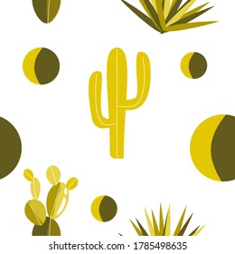 seamless pattern with cacti. print for fabric