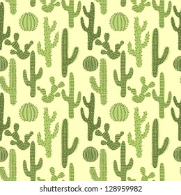 Seamless pattern with cactus #1