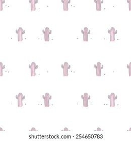 seamless pattern, cactus plant vector art  background design for fabric and decor