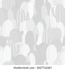 Seamless pattern cactus. Vector texture for textile, wrapping paper, packaging.