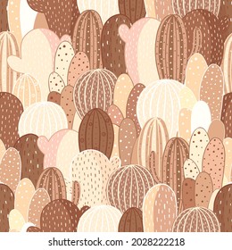 Seamless pattern cactus. Vector texture for textile, wrapping paper, packaging.