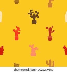 Seamless pattern with cactus for your design