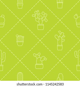 Seamless pattern with cactus for your design