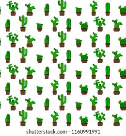 Seamless pattern with cactus for your design