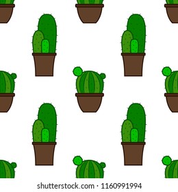 Seamless pattern with cactus for your design