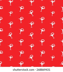 Seamless Pattern with Caduceus Medical Symbol (Wrapping for drugstore or Medicine, Medical Sign, Symbol of Pharmacy, Pharmacy Snake Symbol) - Vector