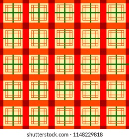 seamless pattern in a cage. background Gift decoration, vector illustration