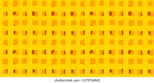 Seamless pattern. Cage, squares, plaid, polo. Vector abstract hand drawing with stripes of acrylic paints and brushes. Geometric texture, background