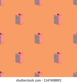 seamless pattern of cake pieces for cafe design