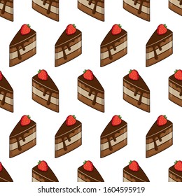 seamless pattern with cakes illustration