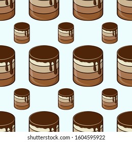 seamless pattern with cakes illustration