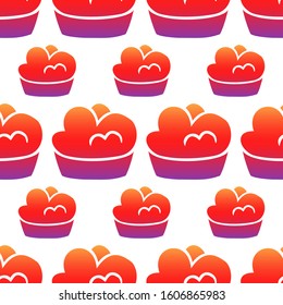 seamless pattern with cakes illustration