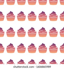 seamless pattern with cakes illustration
