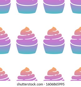 seamless pattern with cakes illustration