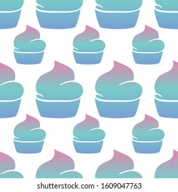 seamless pattern with cakes illustration
