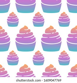 seamless pattern with cakes illustration