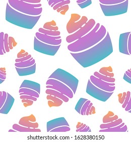 seamless pattern with cakes illustration