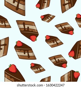 seamless pattern with cakes illustration