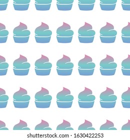 seamless pattern with cakes illustration