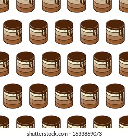 seamless pattern with cakes illustration