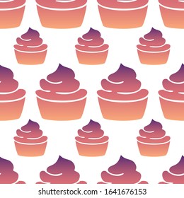 seamless pattern with cakes illustration