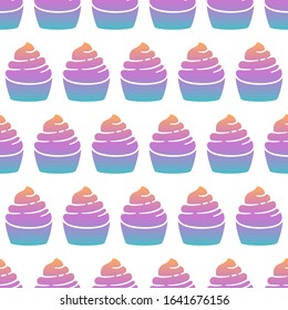 seamless pattern with cakes illustration