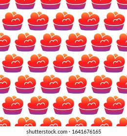 seamless pattern with cakes illustration