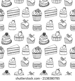 Dibujo vectorial de tortas sin soldadura, dibujo manual
