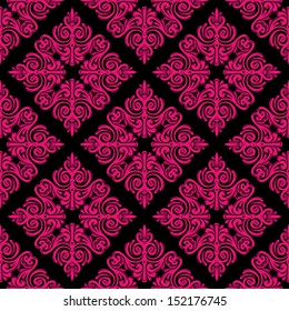 Seamless Pattern With Calligraphic Ornament