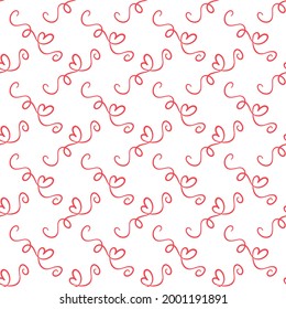 Seamless pattern of calligraphic vintage love symbol for texture, textiles and simple backgrounds. Flat design.