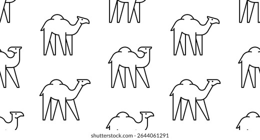 Padrão contínuo com logotipo Camel. isolado no fundo branco