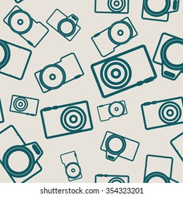 seamless pattern with camera