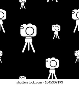 seamless pattern with camera icon