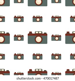 Seamless pattern from the camera. Vector EPS 10.