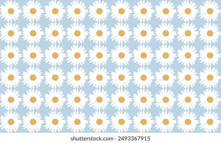 seamless pattern with camomiles, seamless pattern with white daisy flowers repeat style, replete image design for fabric printing
