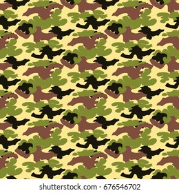 Seamless pattern. Camouflage background. Vector illustration.