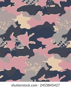 Seamless Pattern, Camouflage, Backgrounds, Stock Vector