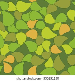 Seamless pattern. Camouflage of birch leaves.