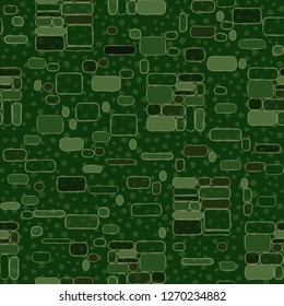 Seamless pattern. Camouflage consisting of uneven blocks. Background consisting of clods.