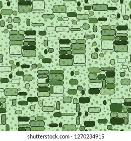 Seamless pattern. Camouflage consisting of uneven blocks. Background consisting of clods.