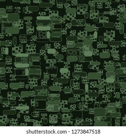 Seamless pattern. Camouflage consisting of uneven blocks. 