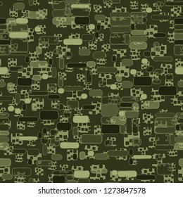 Seamless pattern. Camouflage consisting of uneven blocks. 
