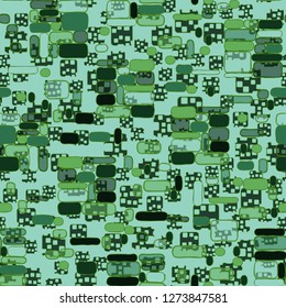 Seamless pattern. Camouflage consisting of uneven blocks. 