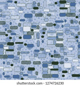 Seamless pattern. Camouflage consisting of uneven blocks. Spotted background.