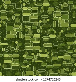 Seamless pattern. Camouflage consisting of uneven blocks. Spotted background.
