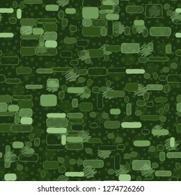 Seamless pattern. Camouflage consisting of uneven blocks. Spotted background.