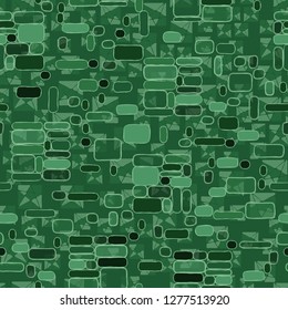 Seamless pattern. Camouflage consisting of uneven blocks.  Background consisting of squares cut by a pentagram.