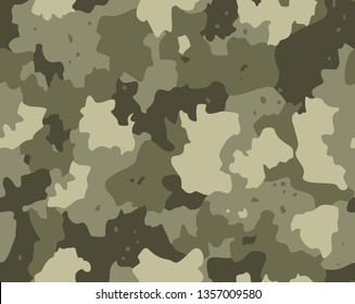 Seamless pattern camouflage desert yellow hakki from stains. Print on fabric on paper. Vector