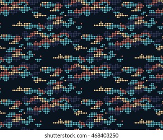 Seamless pattern camouflage of dots. Isolated colors. Vector illustration