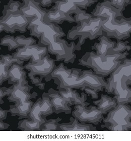 Seamless pattern camouflage geometric texture. Abstract modern endless background with polygonal spot ornament. Vector illustration.